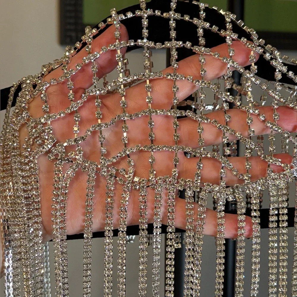 Silver Rhinestone Headpiece - Picture 8 of 11